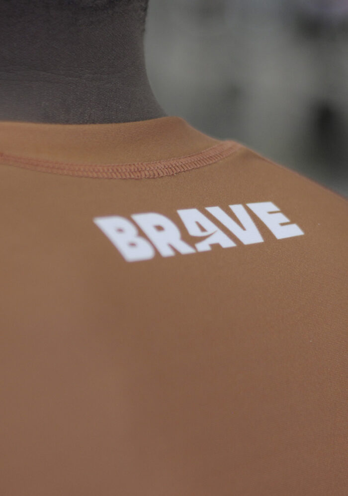 Brave Ranked Rash Guard Brown