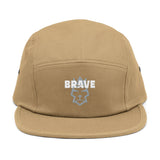 Embroidered 'Brave Kimonos' 5-Panel Cap — Casual Tan Streetwear Hat