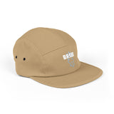 Embroidered 'Brave Kimonos' 5-Panel Cap — Casual Tan Streetwear Hat