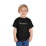 Toddler Tee — Angel Wings Graphic "Brave Rumors" Gothic Design
