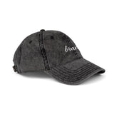 Brave Embroidered Vintage Dad Hat — Washed Black